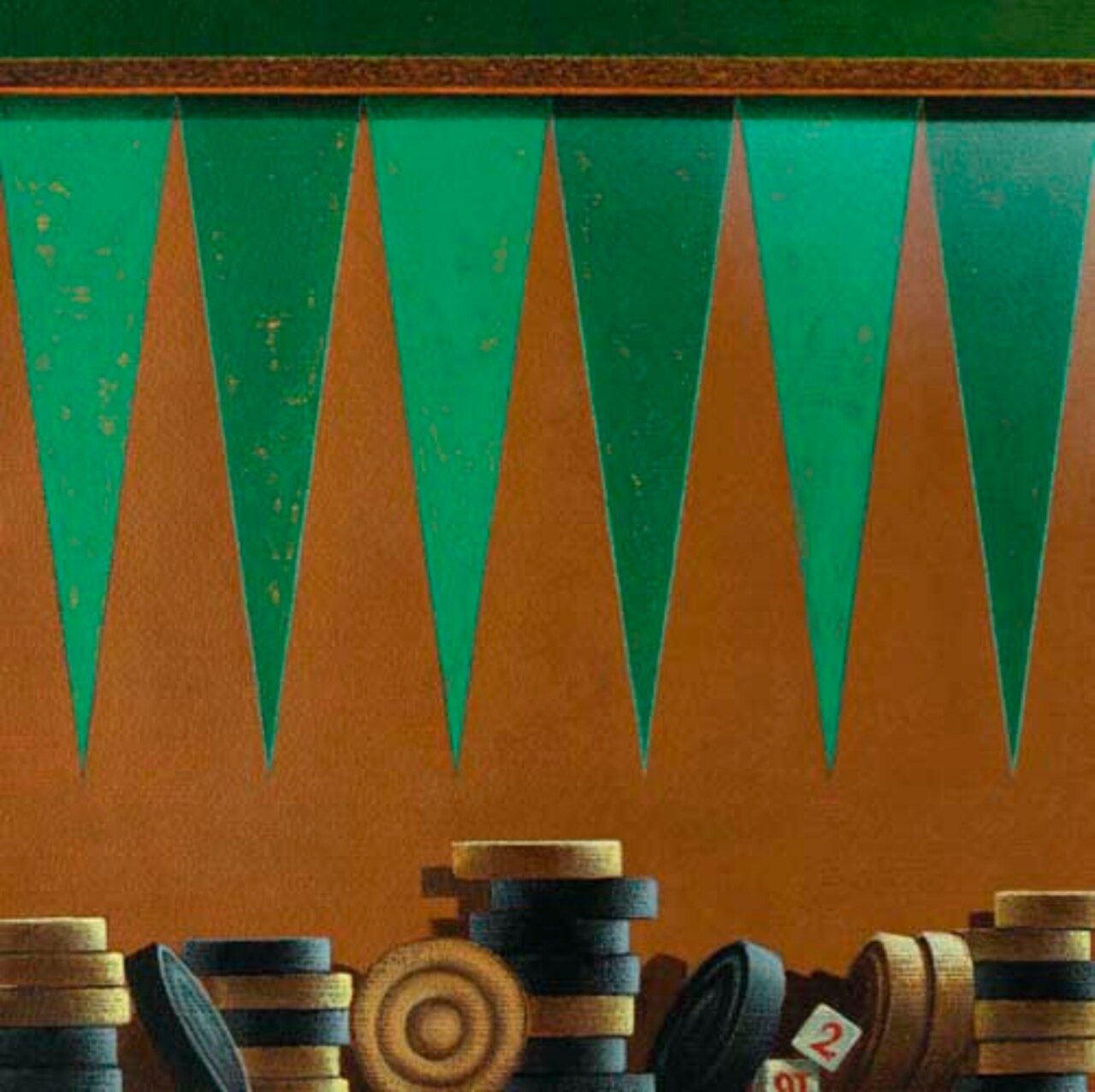Backgammon by Bill Romero Wall Art Décor 19 3/4 x 19 3/4 Art Print